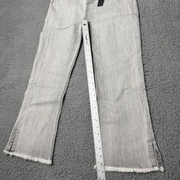 Tractr Jeans Womens Gray Denim Slim Fit High Rise Corp Slit‎ Distressed Hem 8/29 - Picture 8 of 10